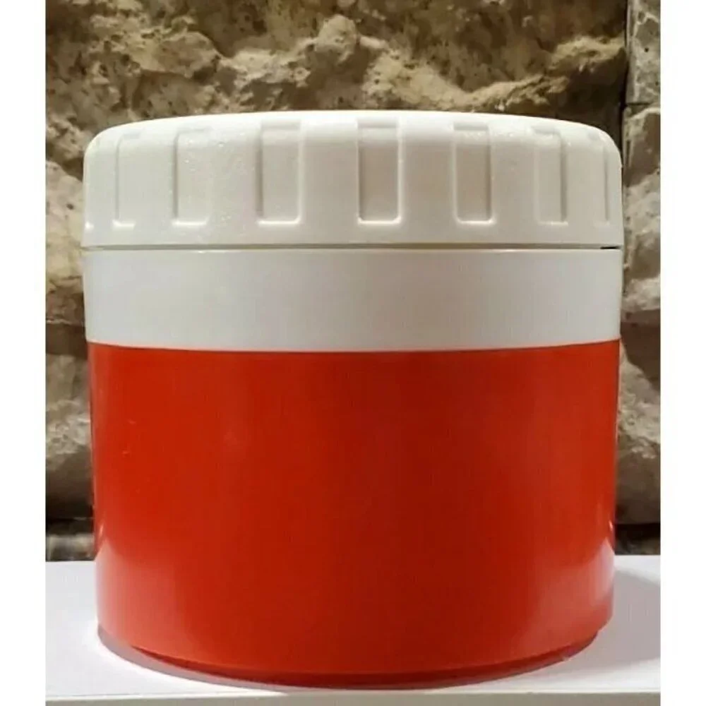 Vintage THERMOS Model # 1155/4 INSULATED FOOD JAR Soup LUNCH CONTAINER Red White